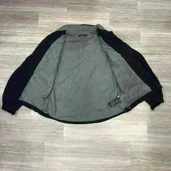 Nautica Men's Black Windbreaker Jacket - Size XL - Drawstring Cord Pockets - Picture 7 of 10